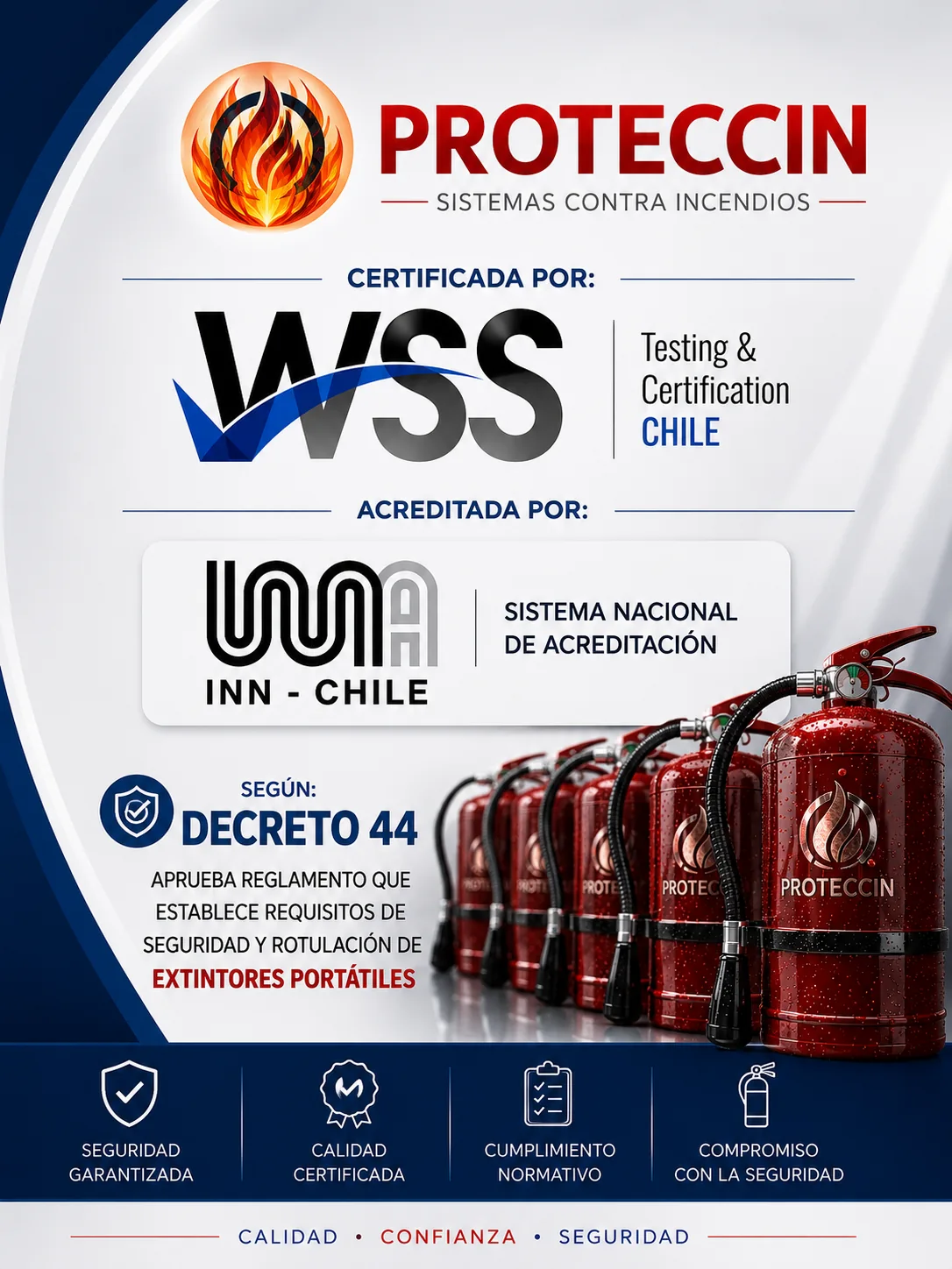 Información de certificación y servicio de PROTECCIN